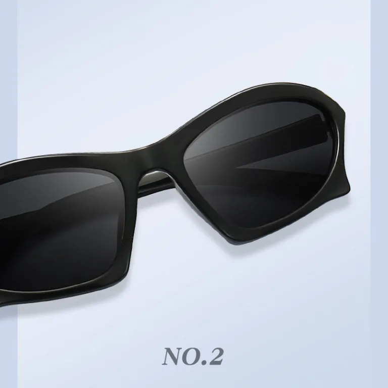 995 cross-border popular European and American concept polygonal wrapping "futuristic" sunglasses trend sunglasses - Image 2