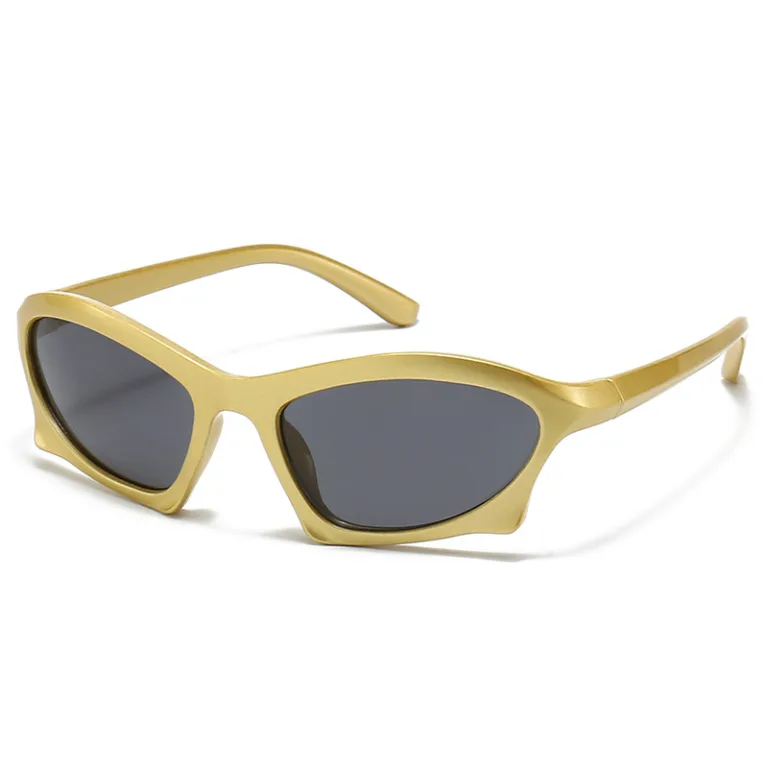 995 cross-border popular European and American concept polygonal wrapping "futuristic" sunglasses trend sunglasses - Image 4