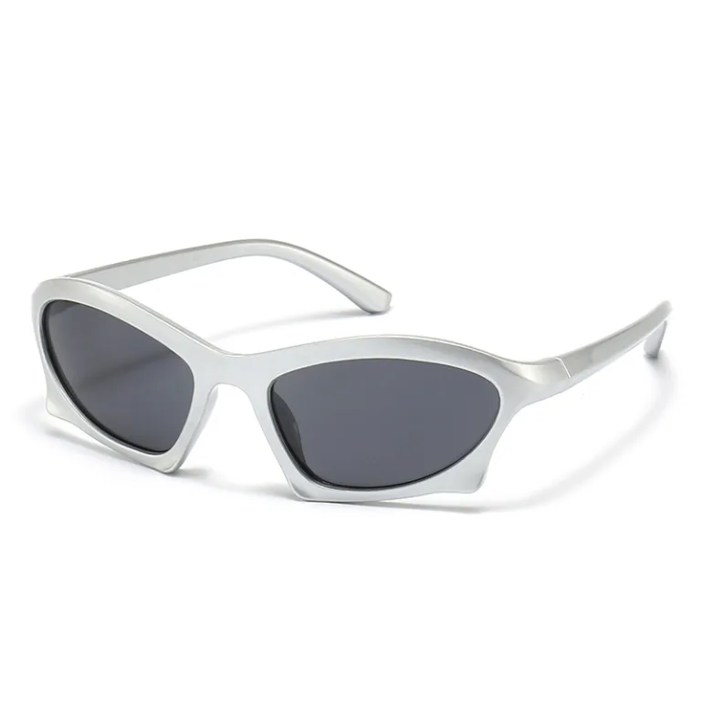 995 cross-border popular European and American concept polygonal wrapping "futuristic" sunglasses trend sunglasses - Image 3
