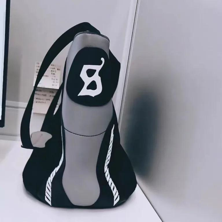 BEAUTY FUZZYKON ORIGINAL DESIGN BLACK FUNCTION COLOR BLOCK CROSSBODY BAG TOTE BAG COOL NYLON BAG WOMEN