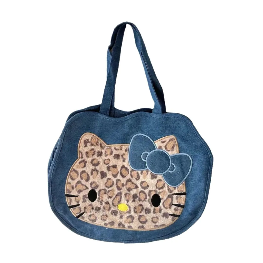 kaka homemade checkered cat KT plaid bag Showa retro y2k millennial hottie cute hand-worn crossbody bag - Image 5