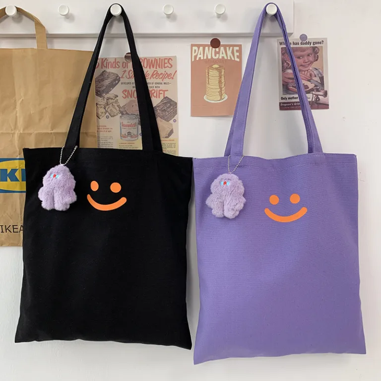 2024 New Canvas Bag Women's Single Shoulder Simple Ins Korean Style Design Sense Large Capacity Student Class Handbag Bag