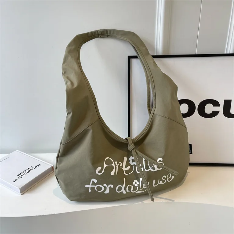 Niche letter print canvas bag bag women's autumn and winter 2024 new trendy large capacity versatile casual shoulder tote bag - Image 7