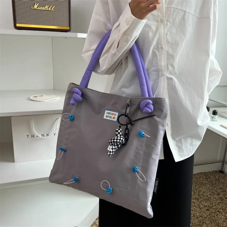 Seasonal Simple Bag Women's 2022 New Fashion Large Capacity Women's Bag Quality Women's Handbag One-Shoulder Tote Bag - Image 7