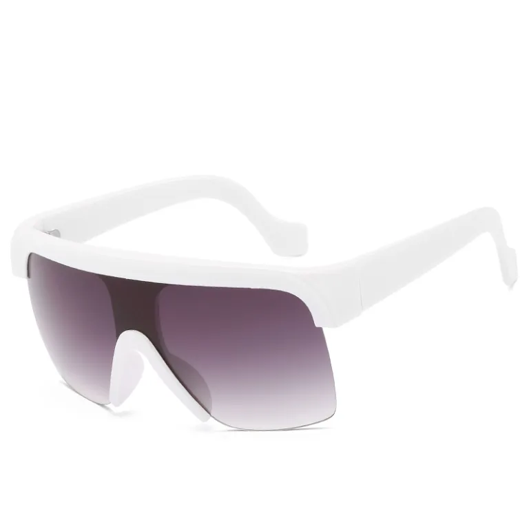 New integrated sunglasses European and American fashion one-piece reflective film sunglasses Personalized large-frame goggles - Image 3