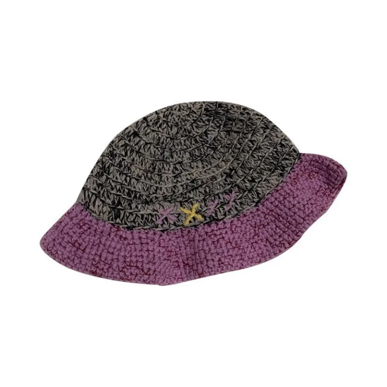 Woollen hat winter big head circumference women's face small colorful striped fisherman hat small flower pile hat warm cold hat versatile - Image 3