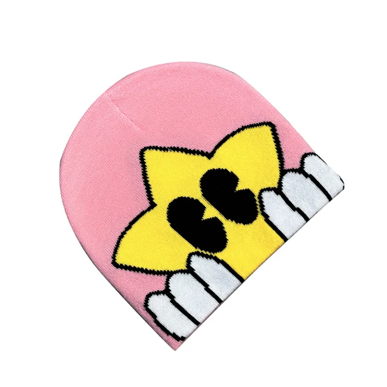 New cross-border Japanese star smiley fashion knitted jacquard hat European and American personality autumn and winter men's and women's wool cold hat - Image 11