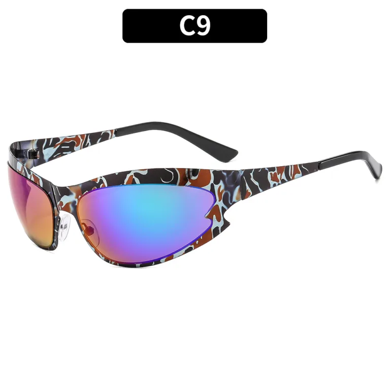 New cross-border Y2K outdoor cycling sunglasses future millennial style sunglasses Cross-border European and American ins sunglasses - Image 10