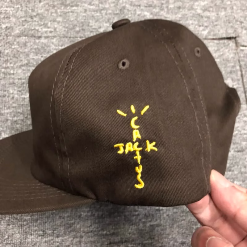 Travis Scott McDonald's co-branded baseball cap pure cotton soft top flat-brimmed hat foreign trade embroidery leisure wholesale