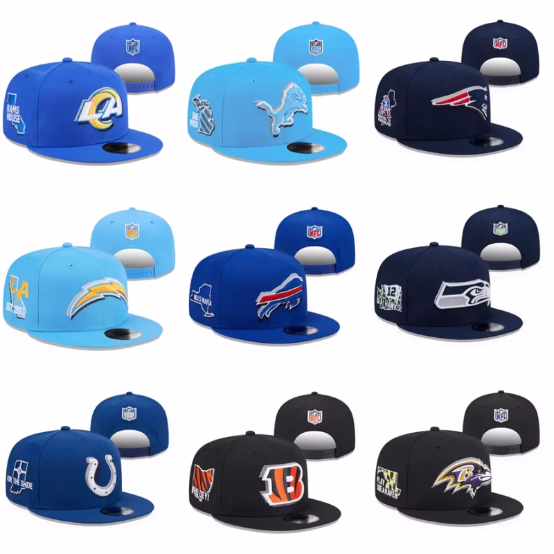 Foreign Trade NFL Football Hat New Flat Brim Cap American Sports League Adjustable Hat Fashion Size Flat-brimmed Hat NF