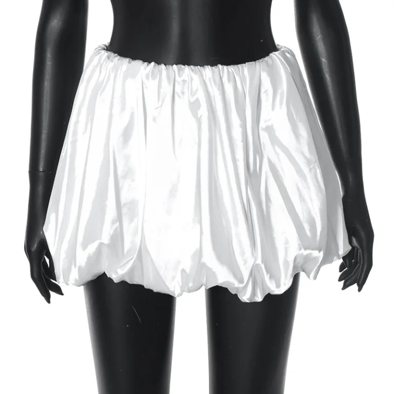 M24SK219 European and American women's clothing 2024 summer new solid colour low-waist pleated casual versatile short skirt cross-border wholesale - Image 5