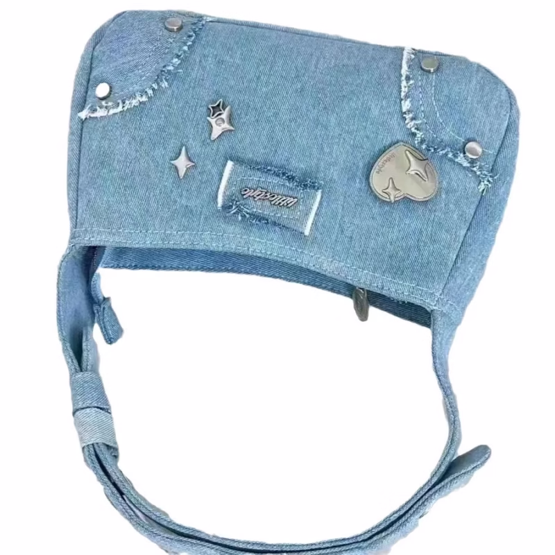 Niche Design Metal Star Cowboy Small Square Bag Armpit Bag 2024 New Vintage Commuter Handbag Shoulder Bag - Image 3