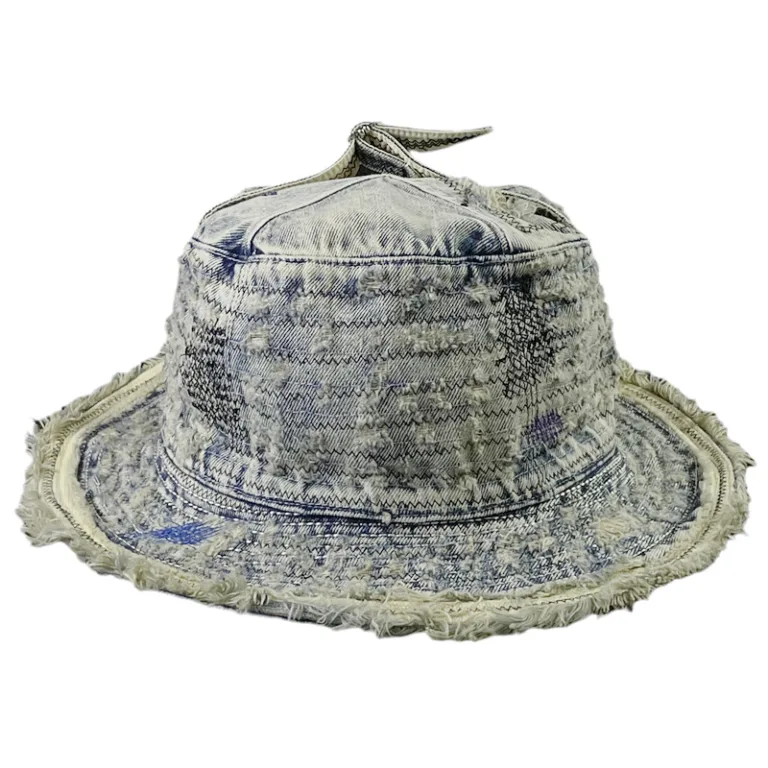 Big brim fisherman hat men's Japanese summer fashion brand cowboy grinding edge broken hole sunscreen hat sunshade sun hat summer