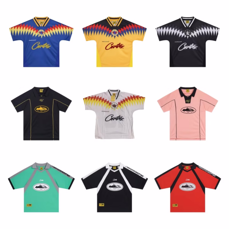 Corteiz short sleeve sports t-shirt soccer breathable polo shirt spring summer black american casual alcatraz jersey