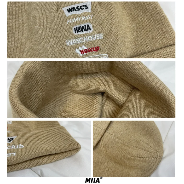American fashion brand street woolen hat women's autumn and winter embroidered letters show face small knitted hat warm cold hat couple - Image 6