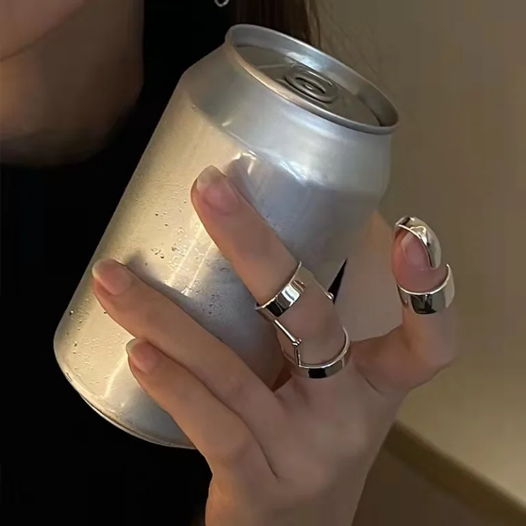 japanese and Korean new simple light lux bendable ring high grade metal