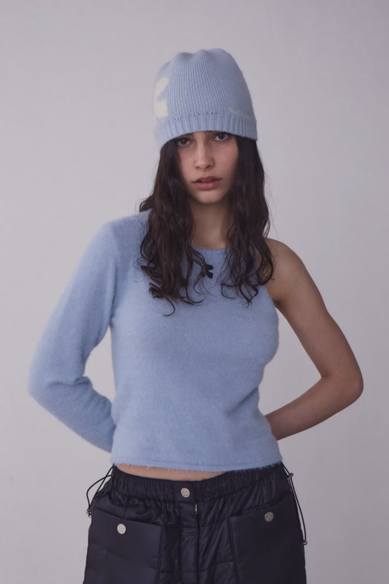 Restandrecreation Korean niche knitted hat female LOGO letter hat dome versatile student couple - Image 10