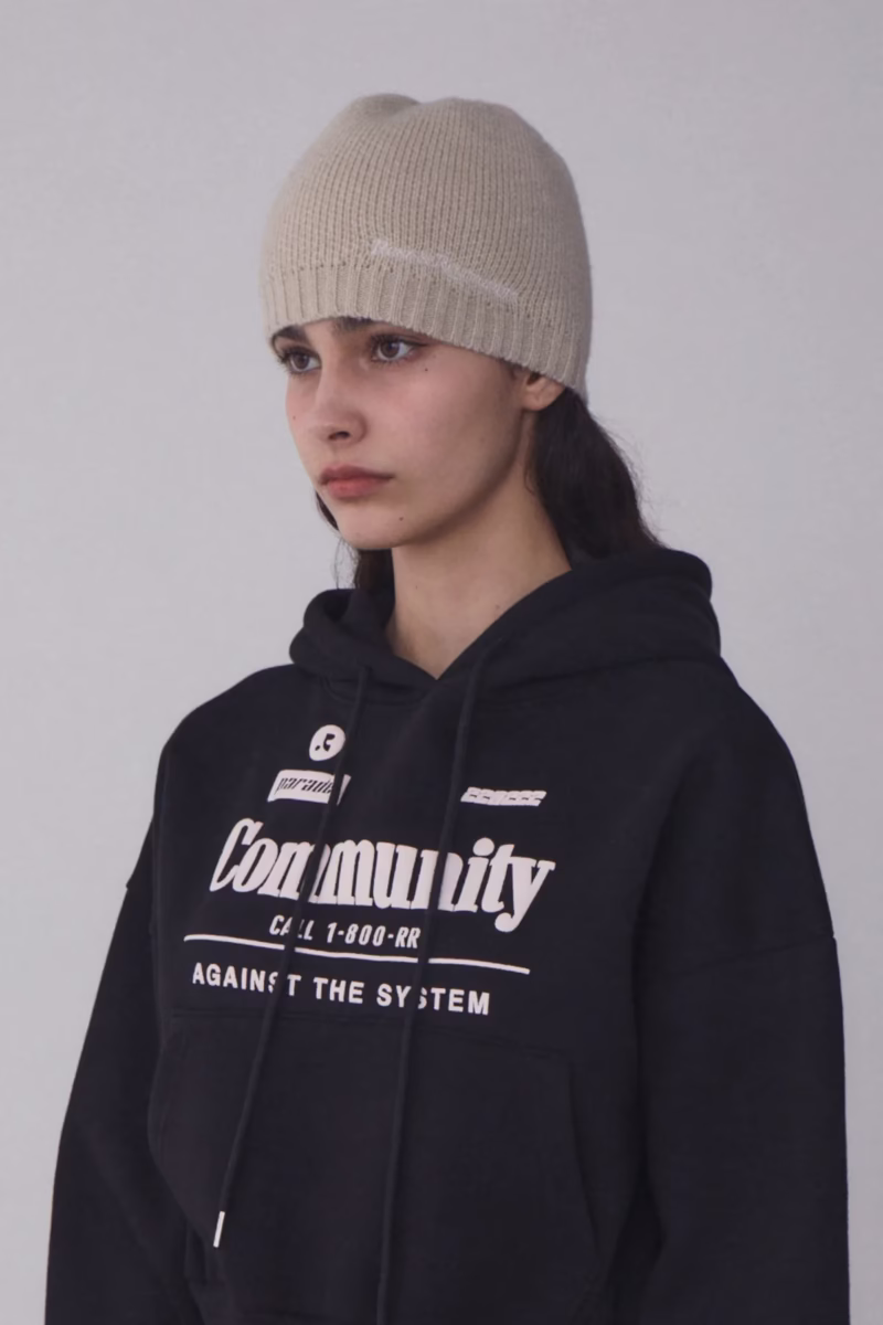 Restandrecreation Korean niche knitted hat female LOGO letter hat dome versatile student couple - Image 5