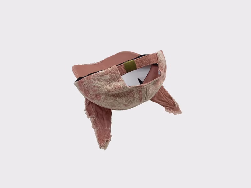 Street hipster personality dog ears can be fixed baseball cap men's and women's retro hip-hop washed hole duck tongue hat fashion - Image 3