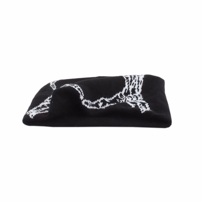 2024 autumn and winter cross-border new hip-hop peach heart finger jacquard wool hat that women's unisex y2k sweater knitted hat - Image 2