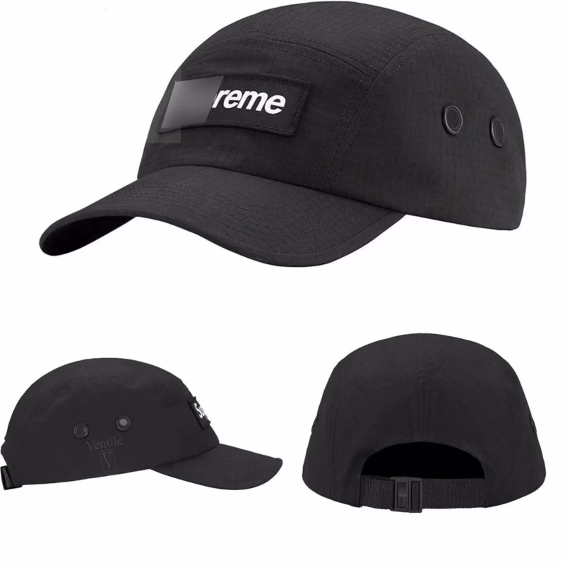 WASHED CHINO TWILL CAMP CAP Leopard Baseball Cap Tannin Leather Buckle Cowboy Casual Hat Fashion - Image 2