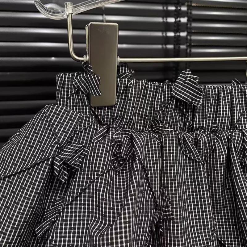 Gray retro playful fashionable exquisite plaid personality versatile slimming short skirt women 2025 spring new - Image 5