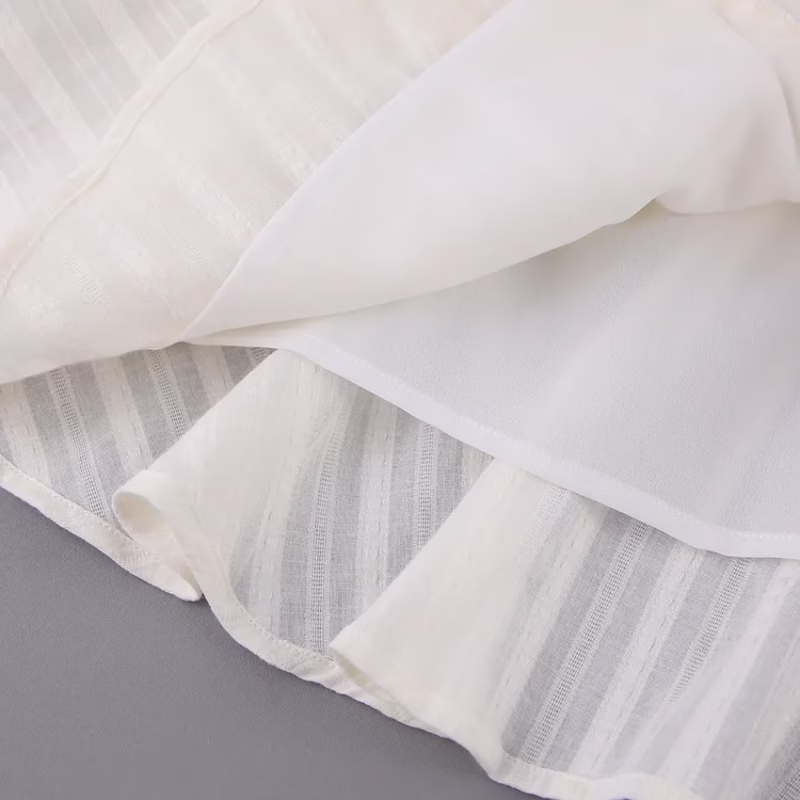 2023 summer new white suspender dress small white skirt French temperament pure cotton waisted European and American sexy short skirt - Image 9