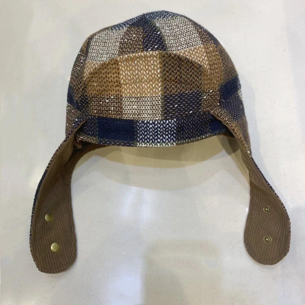 Vintage plaid thunder hat, British flying hat, autumn and winter warm earmuffs, simple and fashionable pullover hat, airplane hat - Image 3