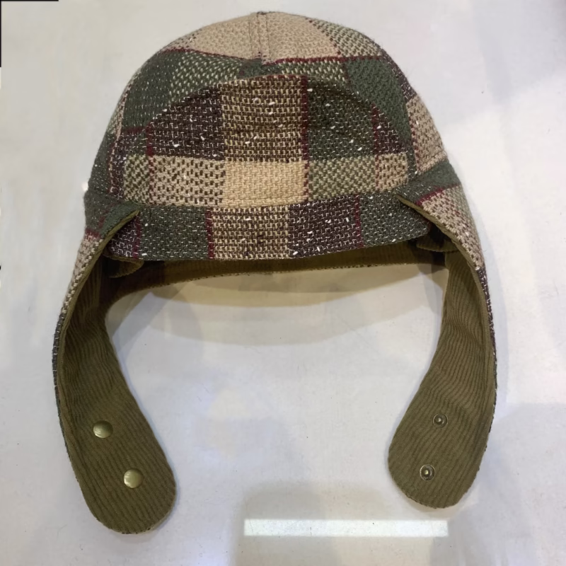Vintage plaid thunder hat, British flying hat, autumn and winter warm earmuffs, simple and fashionable pullover hat, airplane hat - Image 10