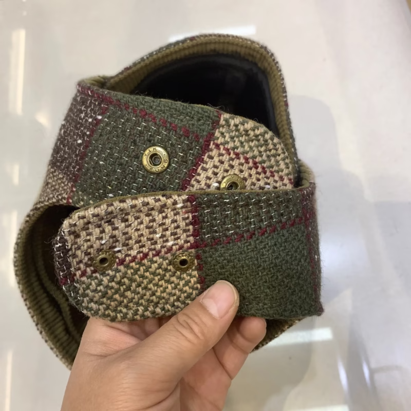 Vintage plaid thunder hat, British flying hat, autumn and winter warm earmuffs, simple and fashionable pullover hat, airplane hat - Image 7