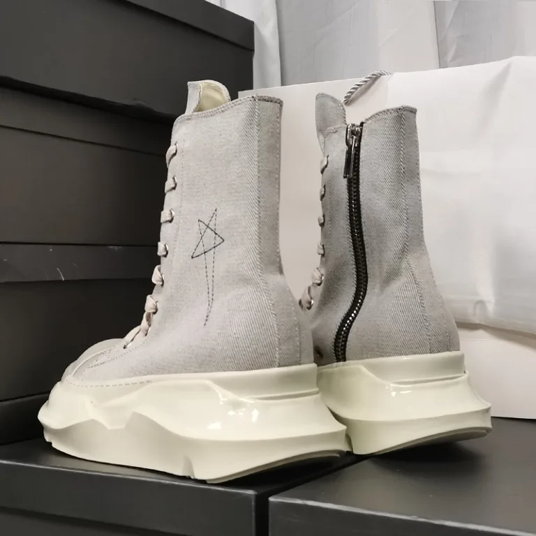 24 new high-top canvas shoes casual fashion five-pointed star breathable thick-soled height-increased board shoes men's large-size trendy shoes - Image 4