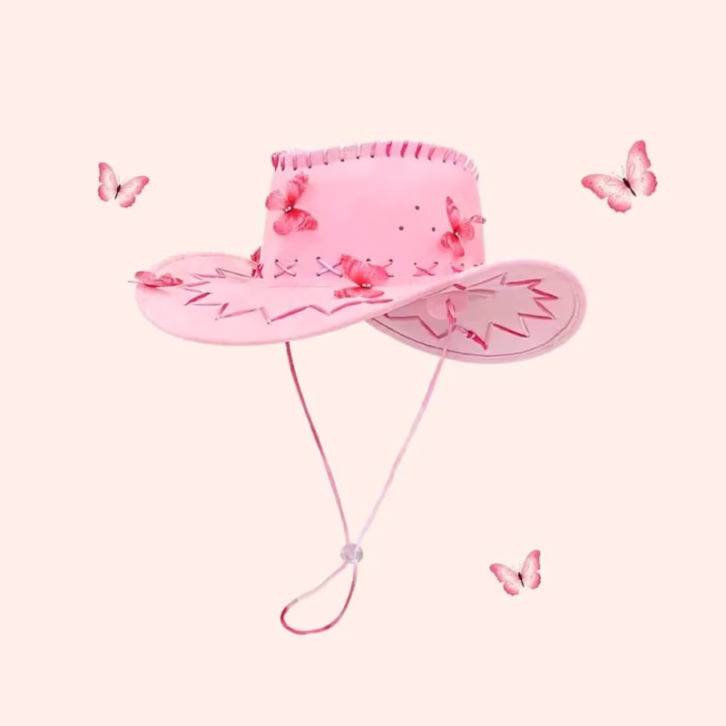 American retro western cowboy hat women's summer hot girl style seaside sunshade sun protection hat large brim knight mountaineering hat
