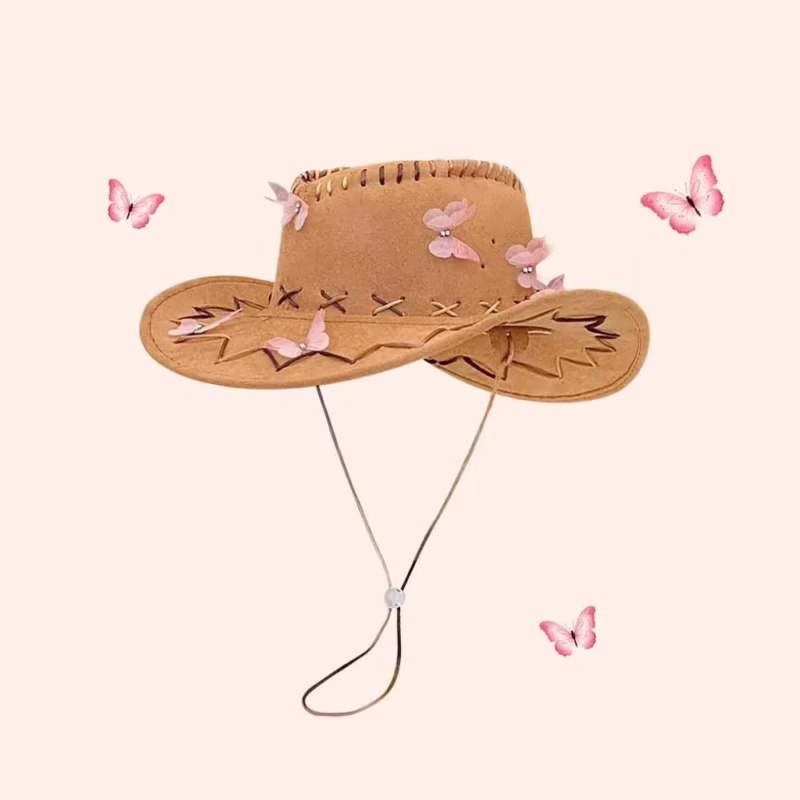 American retro western cowboy hat women's summer hot girl style seaside sunshade sun protection hat large brim knight mountaineering hat - Image 4
