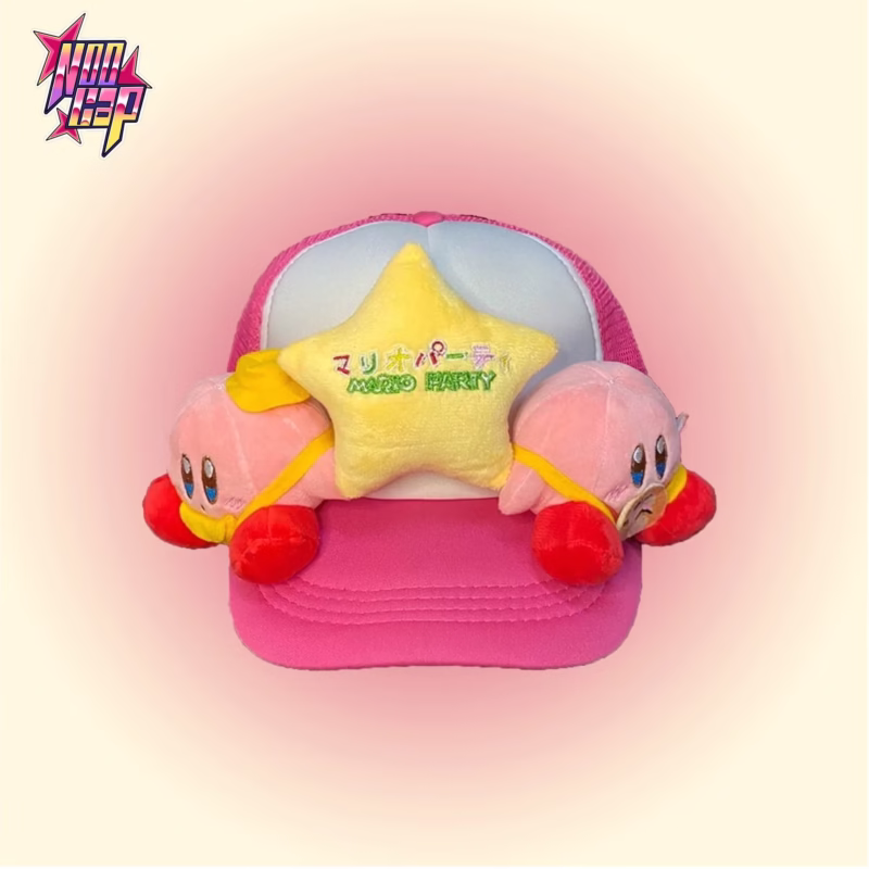 Y2K NooCap Original Homemade Star Kirby Star Truck Hat Niche Cute Childish Adjustable