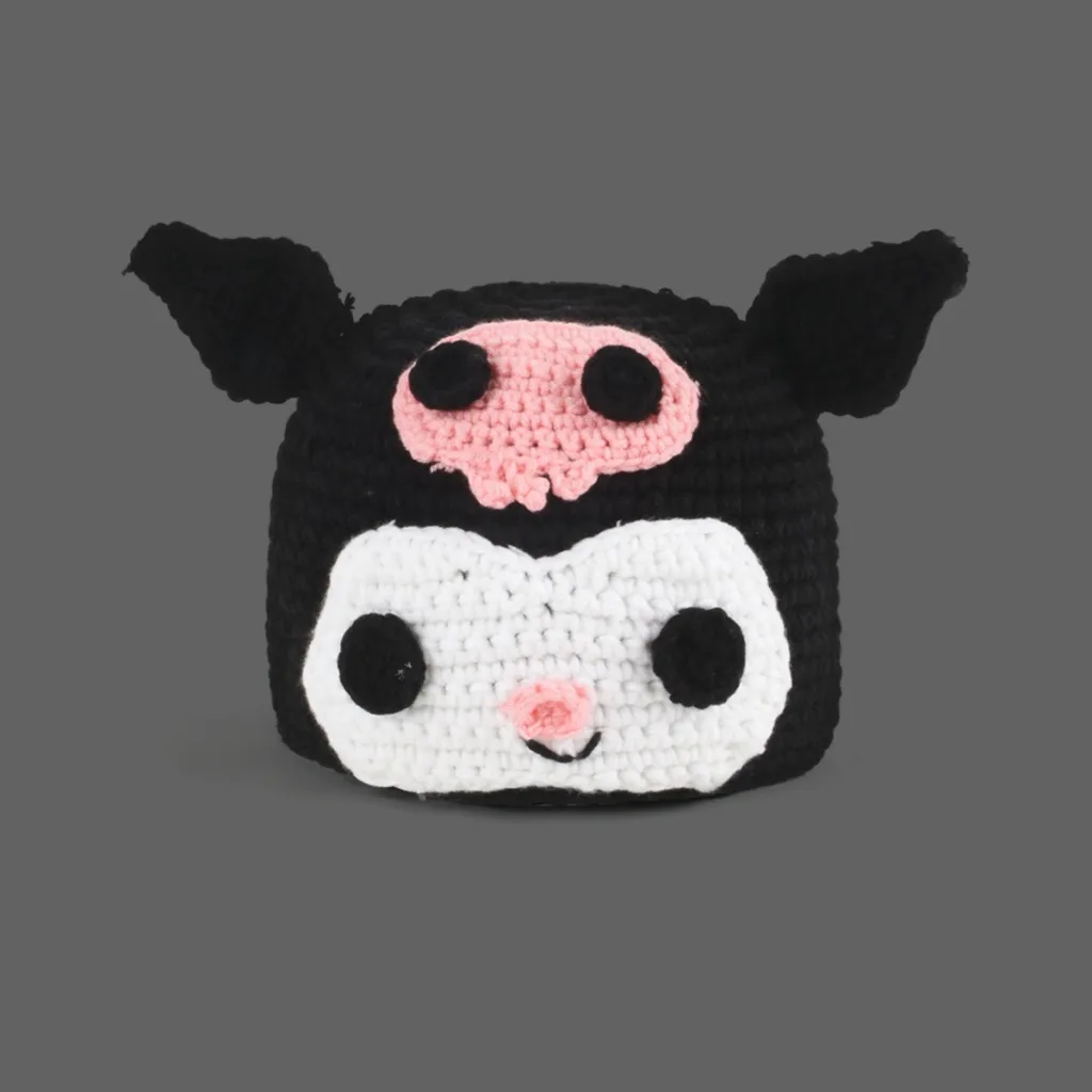 The same hat as the young green monster Shrek cartoon weird cute strawberry head cover knitted wool hat winter - Image 31
