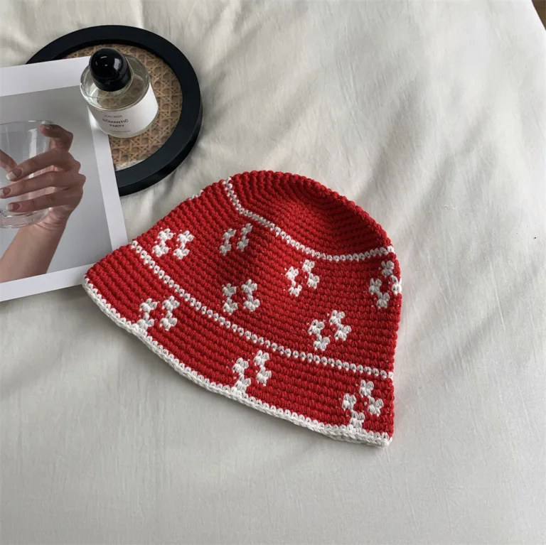 Japanese hand-made small flower crochet fisherman hat summer temperament versatile thin bucket hat basin hat sun hat - Image 4