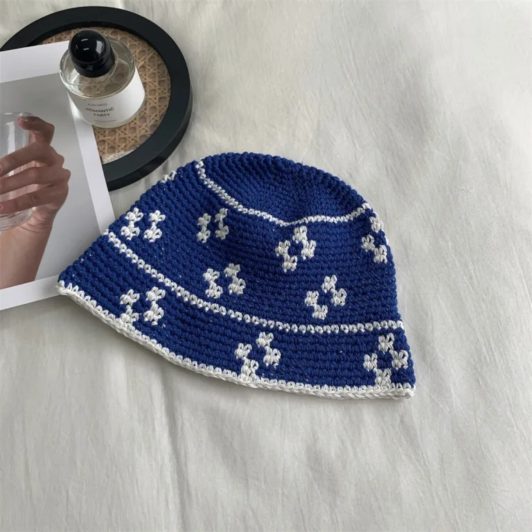 Japanese hand-made small flower crochet fisherman hat summer temperament versatile thin bucket hat basin hat sun hat - Image 6