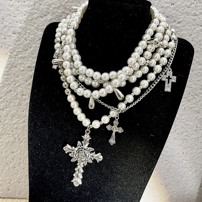 Special design pearl necklace for men and women's heavy sweater chain