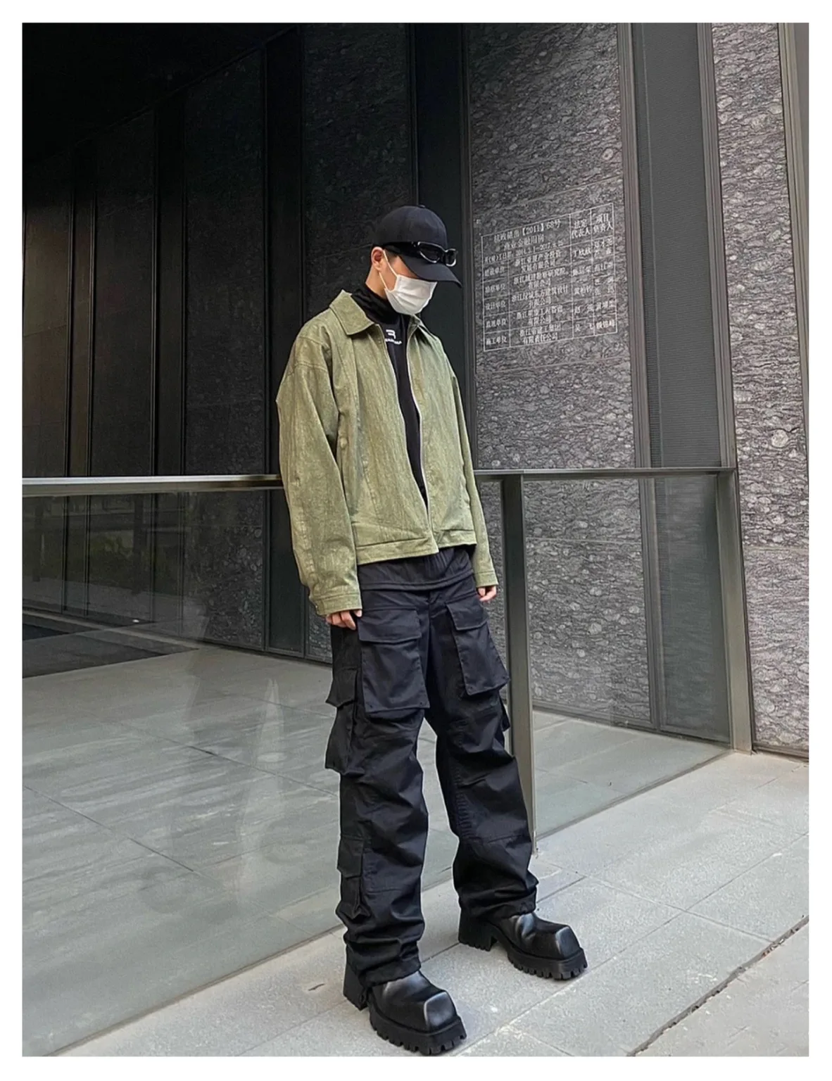 Super good-looking army green retro old crackproof splashproof windproof casual niche high-end silhouette jacket men's and women's jacket - Image 8