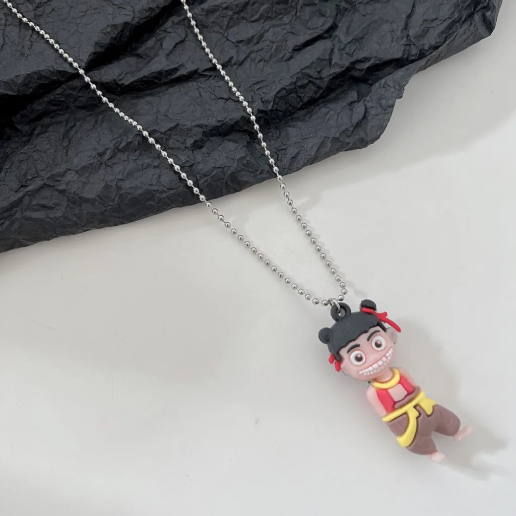 Internet celebrity hot jewelry rice bead necklace monster pendant Korean style - Image 13