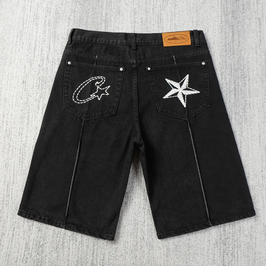 Cross-border Corteiz Alcatraz Denim Set High Street Western Denim Jacket Loose Jeans Fashion Brand - Image 7