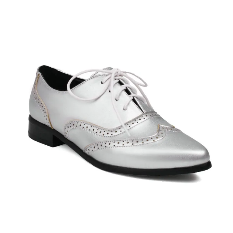 Pointed toe thick-heeled single shoes women's spring and autumn thick-heeled low-heeled front lace-up deep-mouth retro Brock small leather shoes women's single shoes - Image 8