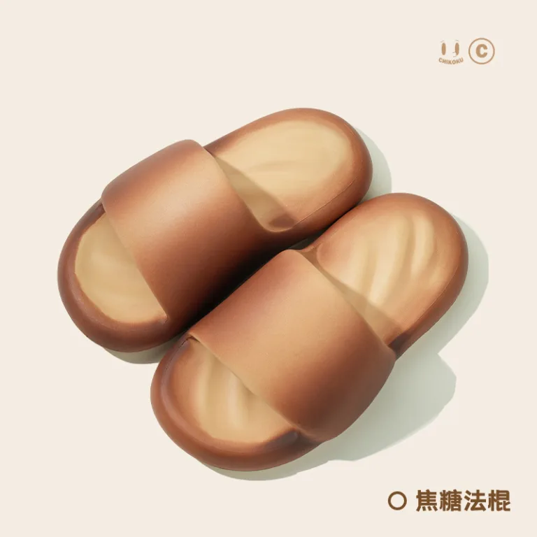 Chikoku baguette slippers women's summer 2024 new ins fun soft sole stepping on shit couple cool slippers - Image 6