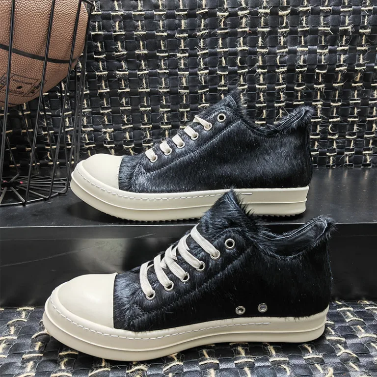 RO spring and summer casual low-top height-increasing horse hair series fashion brand flat heel solid colour original factory spot couple board shoes - Image 3