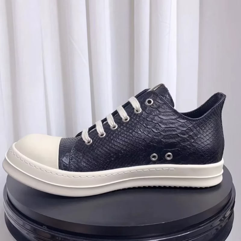 Guangzhou Rric Owees low-top shoes men's and women's couple casual board shoes source manufacturer snake-print leather fashion shoes - Image 4