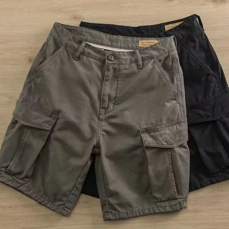 Manufacturers wholesale foreign trade export casual shorts men's summer loose thin cotton pants youth workwear 5-point pants