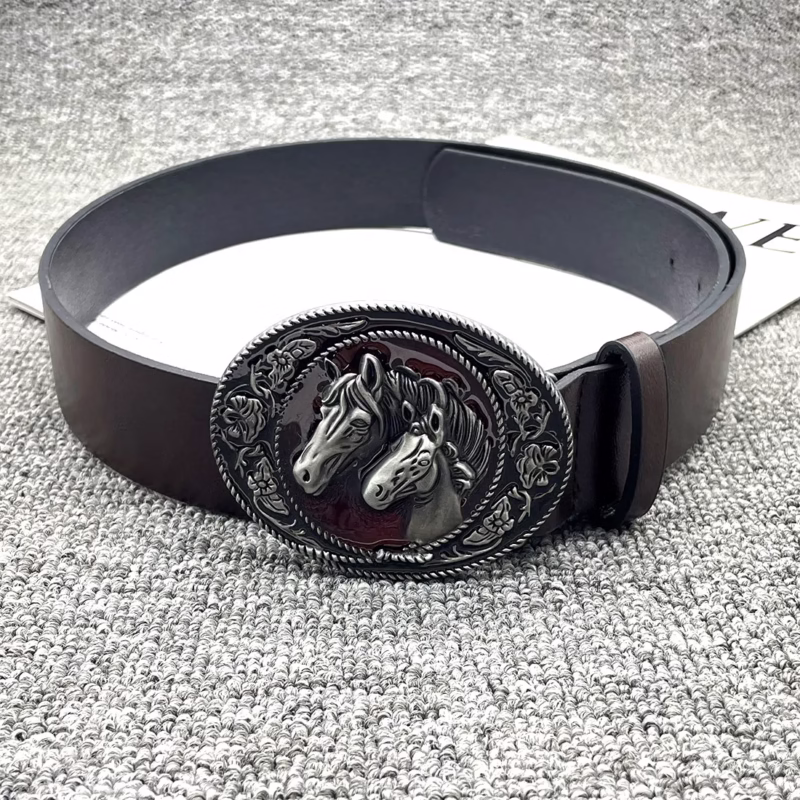 Black Men's Belt Punk Personality Belt Korean Version Punk Dominant Skull Poker Fashion Casual Rock Trend - Image 10
