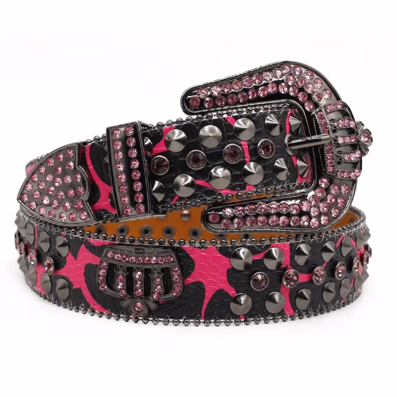 Zhenhao belt men's and women's retro alloy pin buckle new printed leather belt hip-hop style trend personality - Image 7