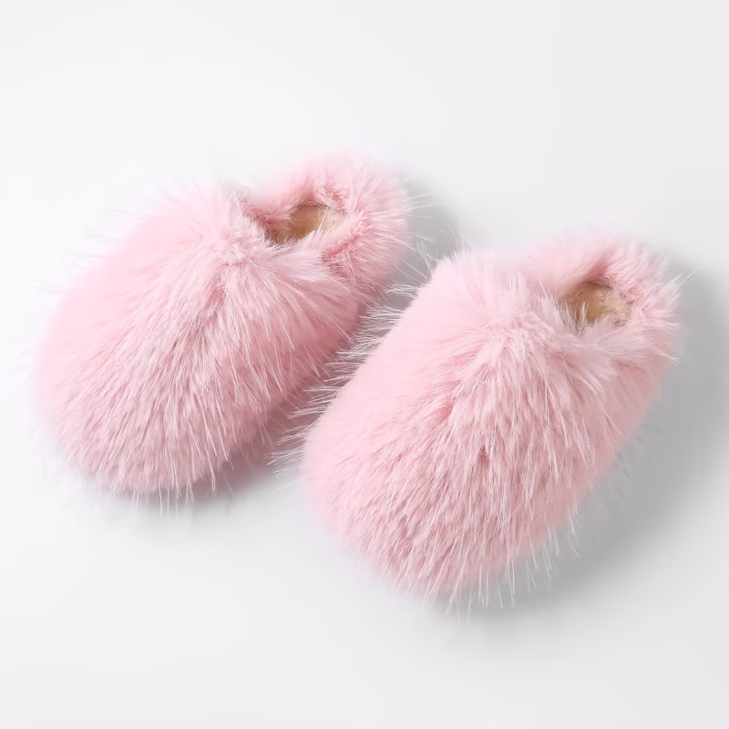 Manufacturers wholesale foreign trade wool slippers women's autumn and winter home plush warm cotton slippers imitation fur anti-slip toe slippers - Image 3