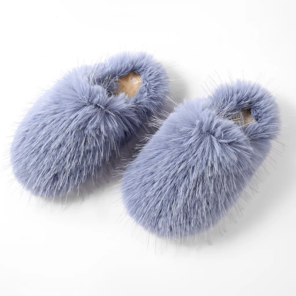 Manufacturers wholesale foreign trade wool slippers women's autumn and winter home plush warm cotton slippers imitation fur anti-slip toe slippers - Image 6